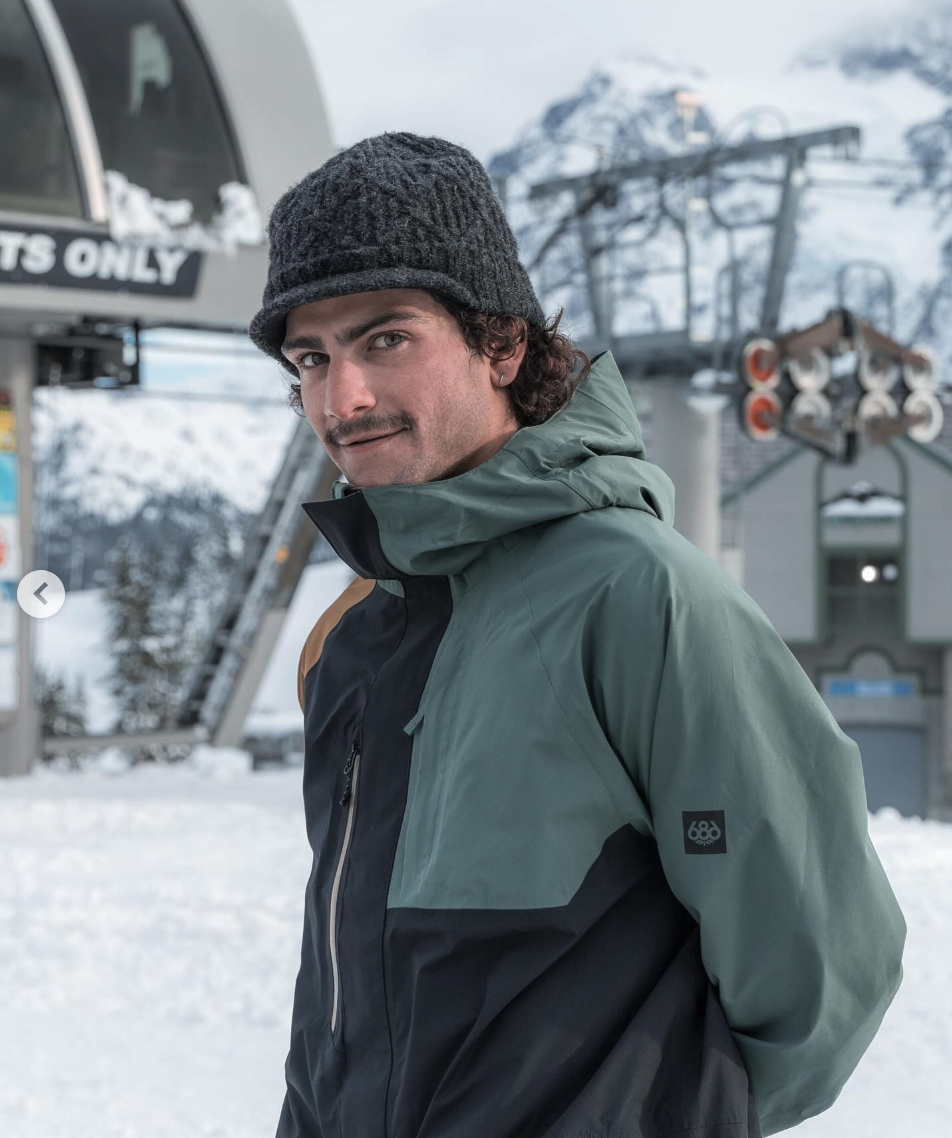Cold — black beanie, ski lift